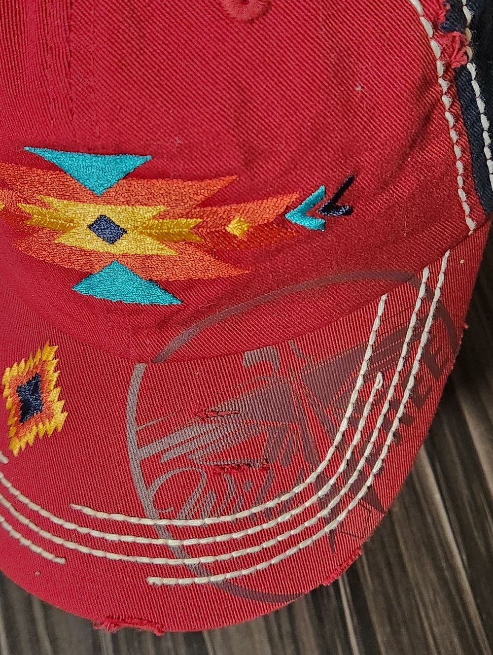 Catchfly Strapback Cap Hat  Southwestern One Size Adjustable Embroidered Cotton - Picture 10 of 10